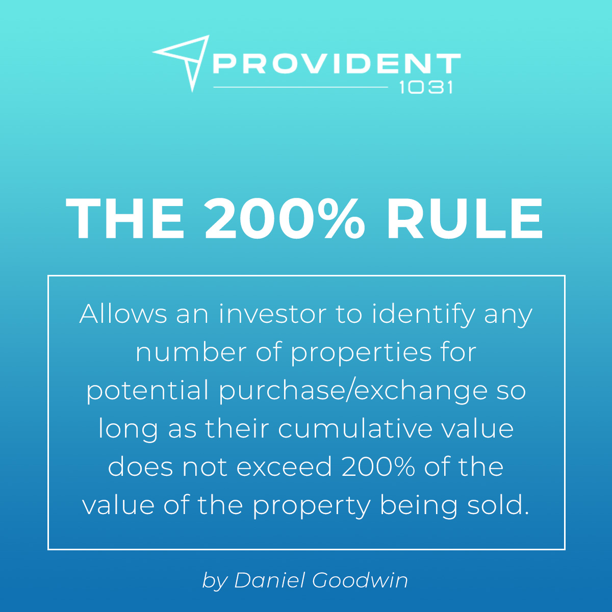 200% Rule - 1031 Exchange - DST - Provident 1031 Houston